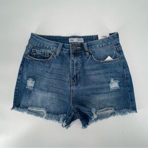 NWT YMI Distressed Rough Hem Jean Shorts Size 9 Women’s